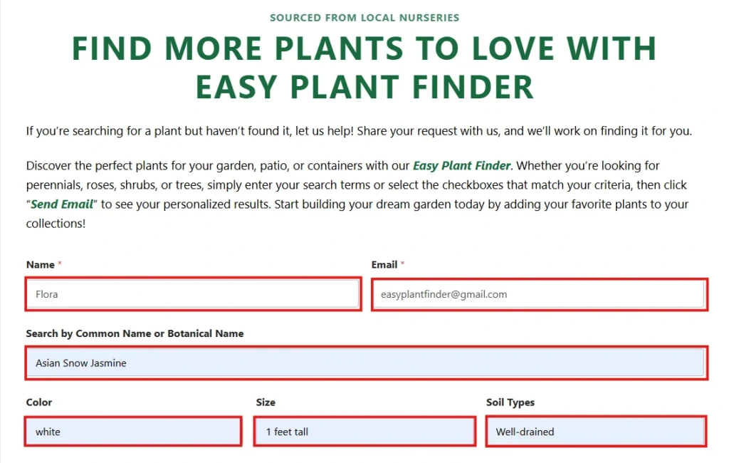 step 2 plant finder, how to use plant finder service 