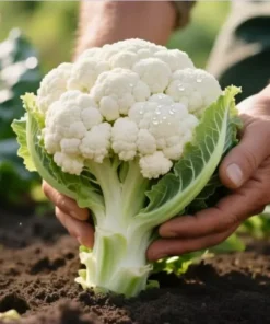 Set of 3 Cauliflower Live Starter Plants in Nursery Pots - 4-6 Inch Tall Vegetable - Image 2