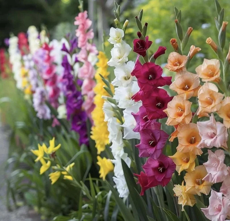 5 Gladioli Rainbow Mix Bulbs for Planting - Large 12/14 cm, Summer Flowering 5 Gladioli Rainbow Mix Bulbs for Planting - Large 12/14 cm, Summer Flowering - Image 1