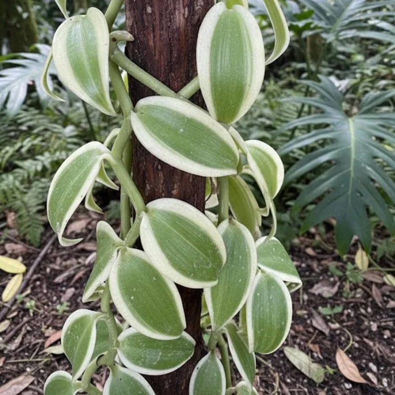 Variegated Vanilla Orchid Live Plant – Vanilla Vine in 4 Inch Pot – Indoor Orchid Variegated Vanilla Orchid Live Plant – Vanilla Vine in 4 Inch Pot – Indoor Orchid - Image 6