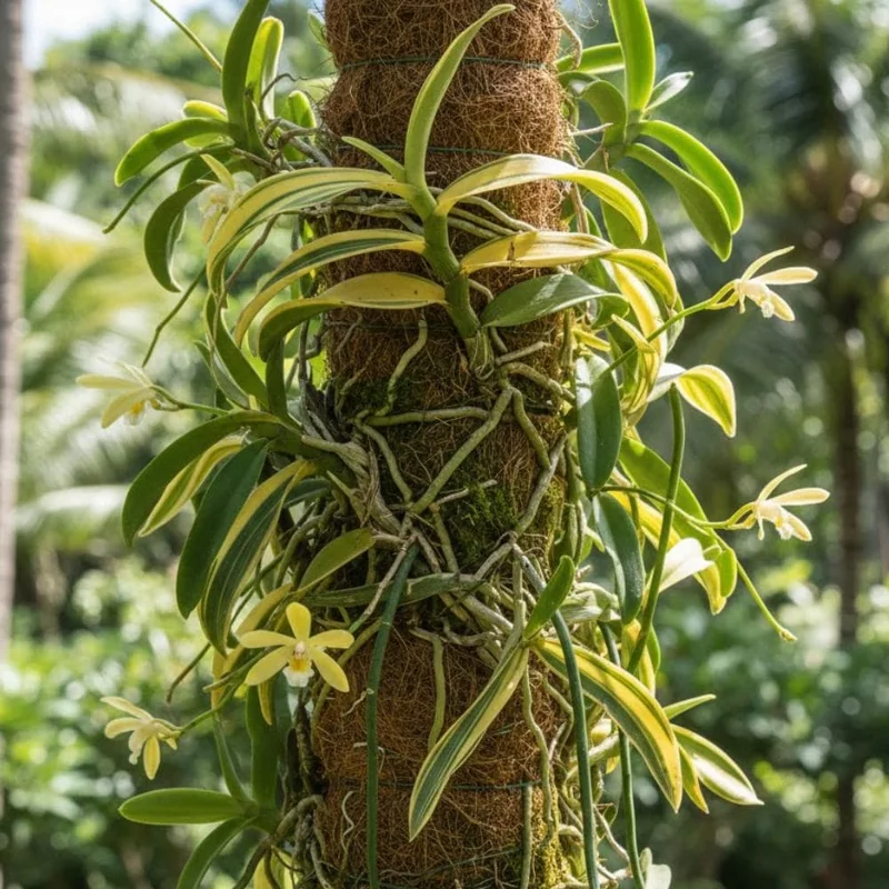 Variegated Vanilla Orchid Live Plant – Vanilla Vine in 4 Inch Pot – Indoor Orchid Variegated Vanilla Orchid Live Plant – Vanilla Vine in 4 Inch Pot – Indoor Orchid - Image 7