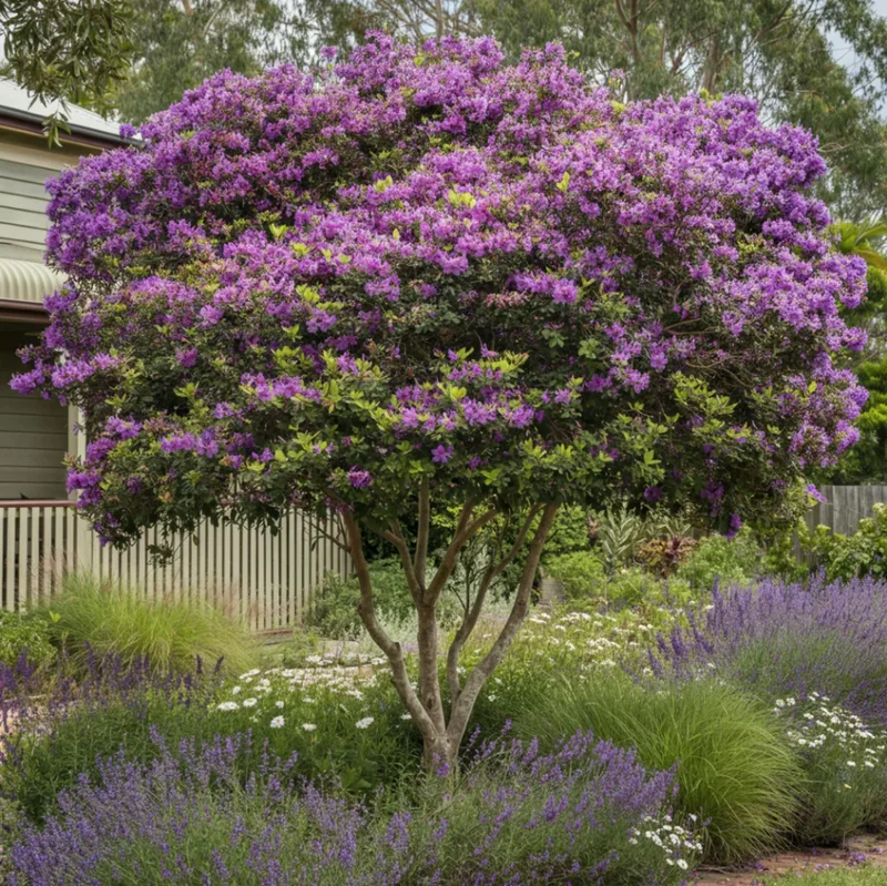 2 Dwarf Tibouchina Live Plants, Purple Fragrant Flowers, 4-7 Inch Tall, 4 Inch Pot, Indoor/Outdoor Bush 2 Dwarf Tibouchina Live Plants, Purple Fragrant Flowers, 4-7 Inch Tall, 4 Inch Pot, Indoor/Outdoor Bush - Image 2