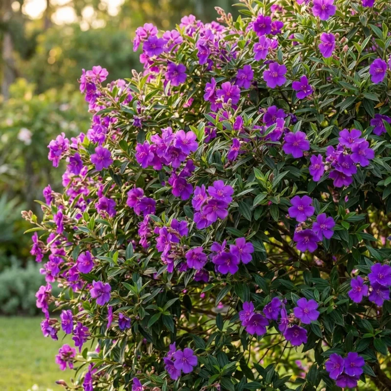 2 Dwarf Tibouchina Live Plants, Purple Fragrant Flowers, 4-7 Inch Tall, 4 Inch Pot, Indoor/Outdoor Bush 2 Dwarf Tibouchina Live Plants, Purple Fragrant Flowers, 4-7 Inch Tall, 4 Inch Pot, Indoor/Outdoor Bush - Image 1