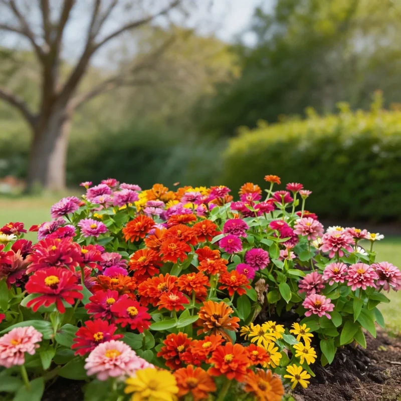 200 Zinnia Seeds Mixed Colors - Easy to Grow Annual Flowering Plants for Outdoor Gardens, Full Sun - Image 2