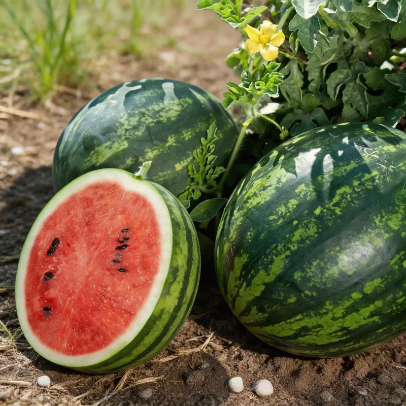 300 Pcs Watermelon Seeds - Sweet & Juicy Fruit for Home Garden & Patio Growing - Image 1