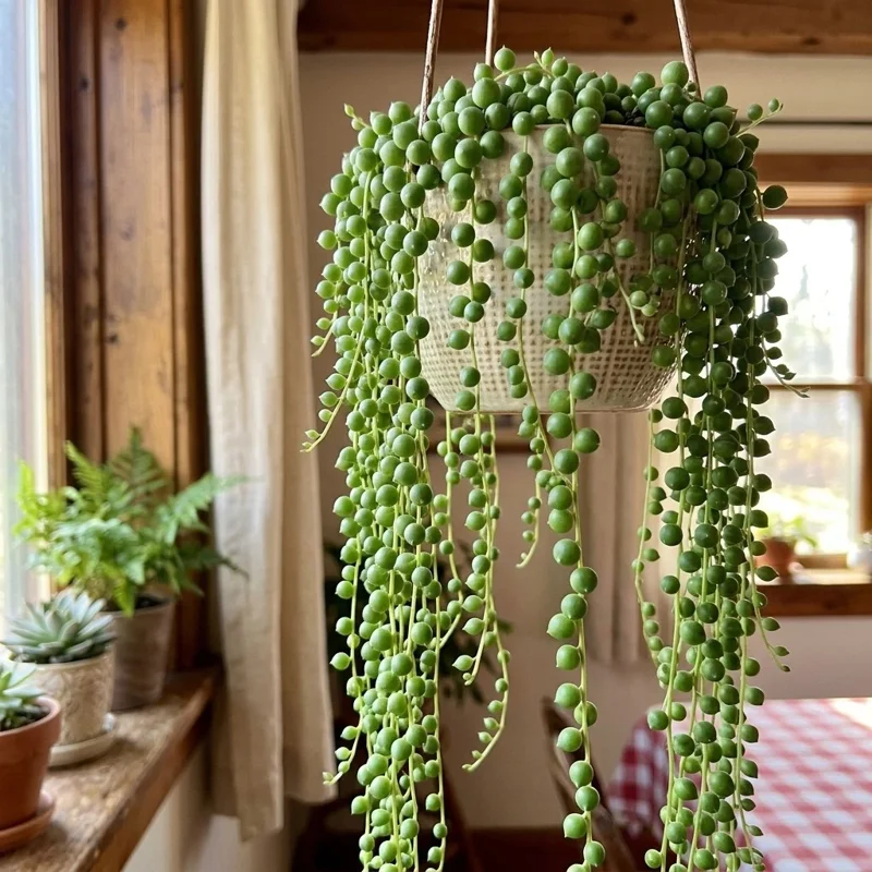 50 String of Pearls Seeds Senecio Succulent Houseplant Indoor Outdoor Green - Image 2