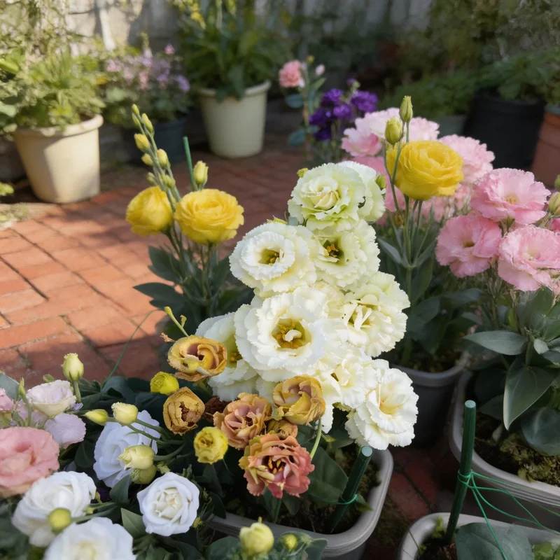 800pcs Eustoma Seeds - Multicolored Flowering Perennial Plant Seeds for Outdoor Garden & Balcony Decor, Easy Grow - Image 2