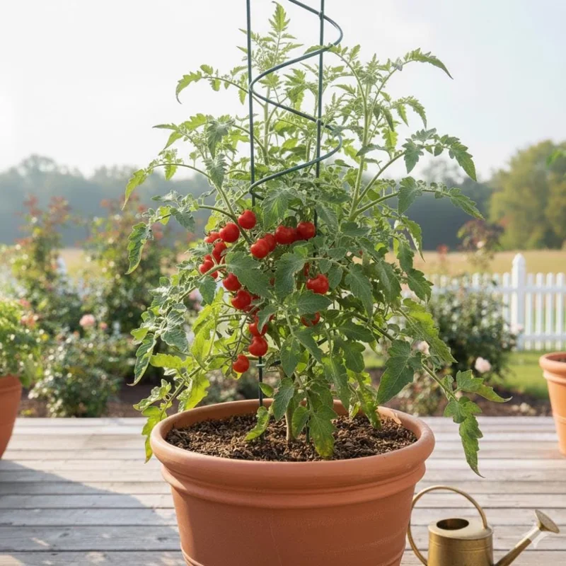 Cherry Tomato Live Plant – Sweet Tomatoes for Patio & Container, 2 Plants, 3-5 Inches Tall - Image 2