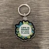 Fun Foliage Acrylic Keychain - Life Is Short Buy More Plants - 2x2in Garden Accessory Fun Foliage Acrylic Keychain - Life Is Short Buy More Plants - 2x2in Garden Accessory - Image 1