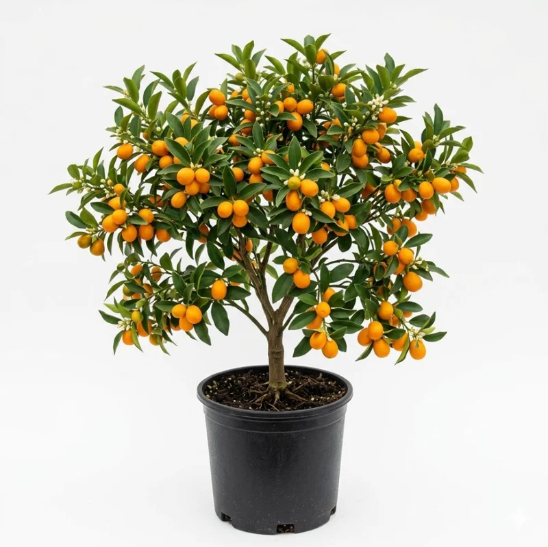 Meiwa Kumquat Plant - Live Fruit Tree, 1-3 Inch Tall, 1 Gallon Pot, Sweet Kumquats, Fragrant Blooms Meiwa Kumquat Plant - Live Fruit Tree, 1-3 Inch Tall, 1 Gallon Pot, Sweet Kumquats, Fragrant Blooms - Image 1