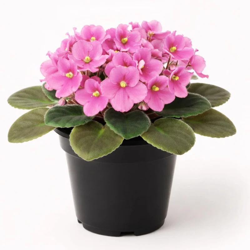 Pink African Violet Live Plant – 4 Inch Pot – Blooming Indoor Houseplant Pink African Violet Live Plant – 4 Inch Pot – Blooming Indoor Houseplant - Image 1