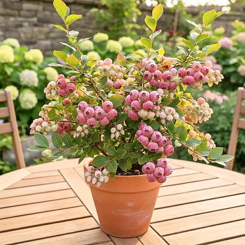 Pink Lemonade Blueberry Live Plant Bush for Home Gardens & Pots, Outdoor - Image 1