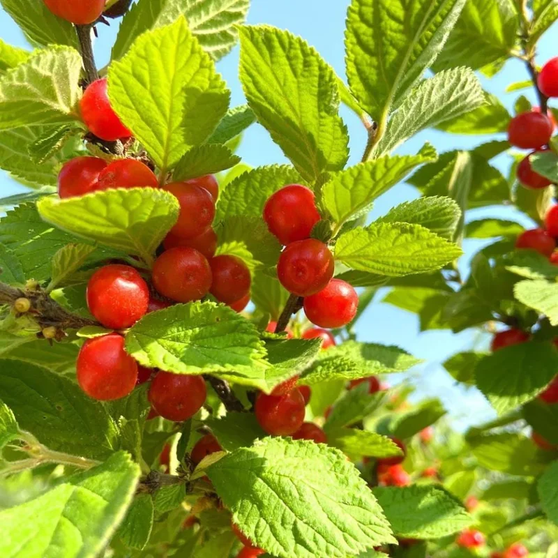 Red Sweet Bush Nanking Cherry Live Plant – 6-12 Inches Tall, Outdoor Shrub Red Sweet Bush Nanking Cherry Live Plant – 6-12 Inches Tall, Outdoor Shrub - Image 1