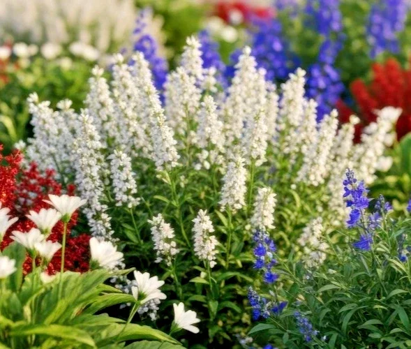 Tall White Lobelia Siphilitica Seeds - 253 Count, Hardy Perennial Flower Seeds, Easy to Grow Outdoor - Image 1