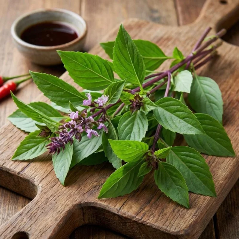 Thai Basil Live Plant – 4-8 Inches Tall – Fast Growing Culinary Herb for Indoor/Outdoor Garden - Image 2