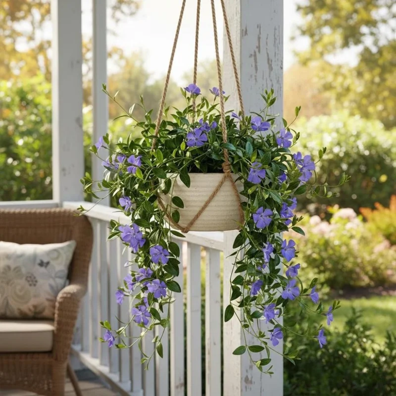 Vinca Live Plant – 4 to 6 Inch Tall – Vibrant Purple Flowers – Outdoor Vinca Live Plant – 4 to 6 Inch Tall – Vibrant Purple Flowers – Outdoor - Image 6