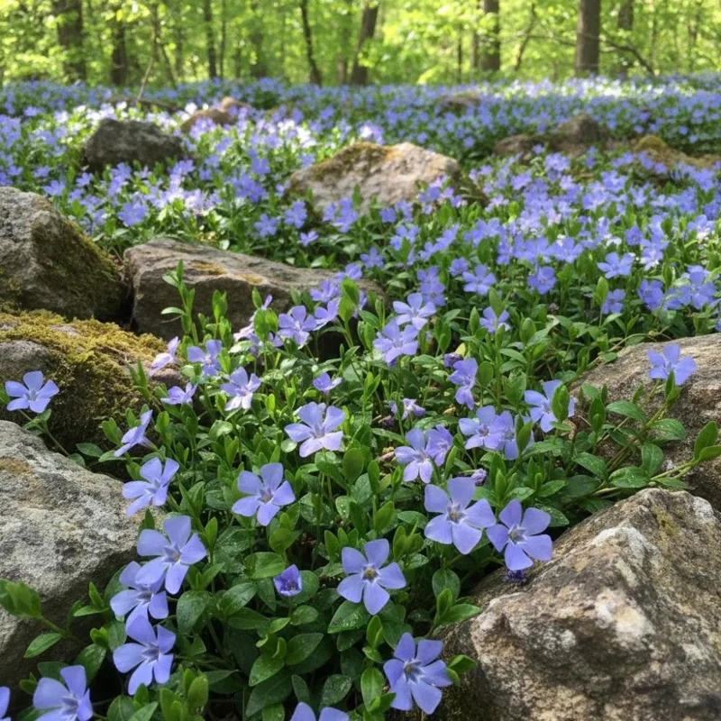 Vinca Live Plant – 4 to 6 Inch Tall – Vibrant Purple Flowers – Outdoor Vinca Live Plant – 4 to 6 Inch Tall – Vibrant Purple Flowers – Outdoor - Image 7