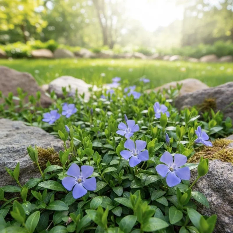 Vinca Live Plant – 4 to 6 Inch Tall – Vibrant Purple Flowers – Outdoor Vinca Live Plant – 4 to 6 Inch Tall – Vibrant Purple Flowers – Outdoor - Image 9