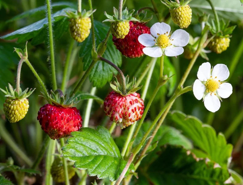 Wild Strawberry Live Plants - Fragaria Vesca Berry Seedlings, 4-6 Inch Tall, 3 Inch Pot Wild Strawberry Live Plants - Fragaria Vesca Berry Seedlings, 4-6 Inch Tall, 3 Inch Pot - Image 5