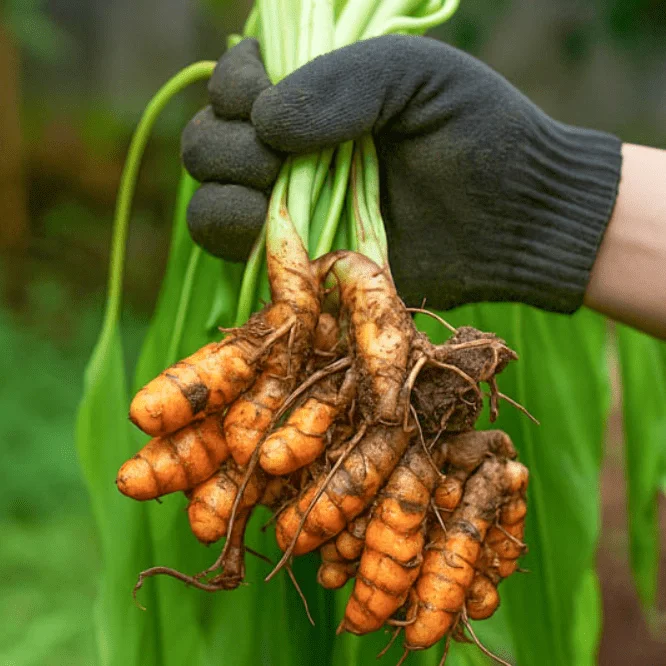 Yellow Turmeric Live Starter Plant - Curcuma longa Rhizomes, 4-6 Inch Tall, Pack of 2 Yellow Turmeric Live Starter Plant - Curcuma longa Rhizomes, 4-6 Inch Tall, Pack of 2 - Image 2