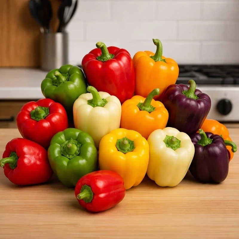 100 Heirloom Rainbow Bell Pepper Seeds – Sweet Non-GMO Vegetable Seeds - Image 2