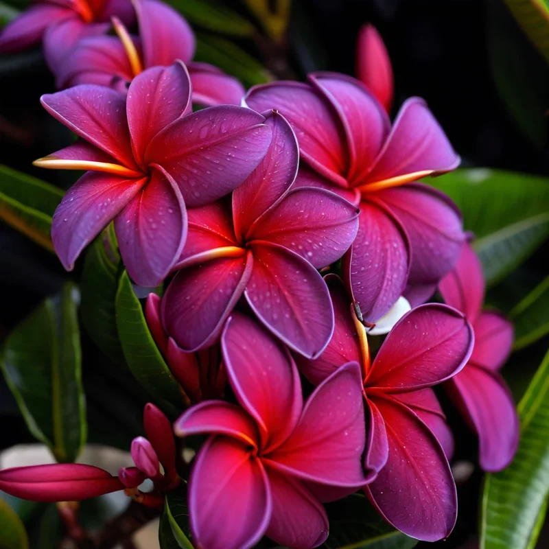 5 Black Purple Plumeria Seeds - Hawaiian Flower Lei Perennial Bloom Seed - Image 1