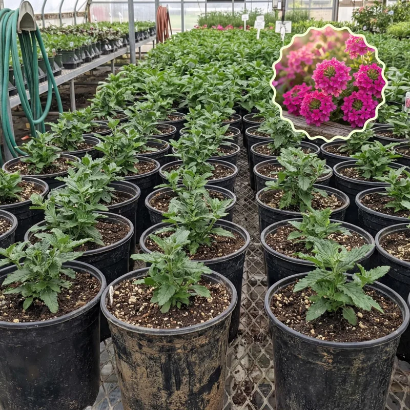 Pink Verbena Live Plant – Set of 2, 4-7 inch Tall – Ground Cover Flowering Outdoor Plant - Image 2
