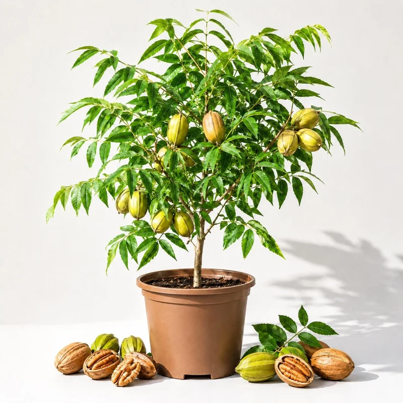 Set 5 Pecan Bareroots for Planting - Live Hardy Nut Trees, 10-15 Inch Tall Set 5 Pecan Bareroots for Planting - Live Hardy Nut Trees, 10-15 Inch Tall - Image 1