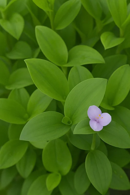 Tradescantia Brevifolia Green Queen Live Plant - Flowering Wandering Jewel - Image 1
