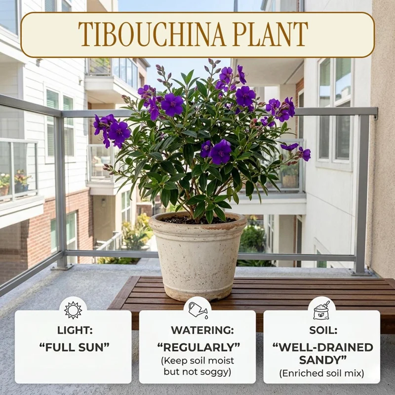 Dwarf Purple Tibouchina Live Plant 4-6 Inch Tall Compact Shrub, 4 Inch Pot, Indoor Outdoor - Image 2