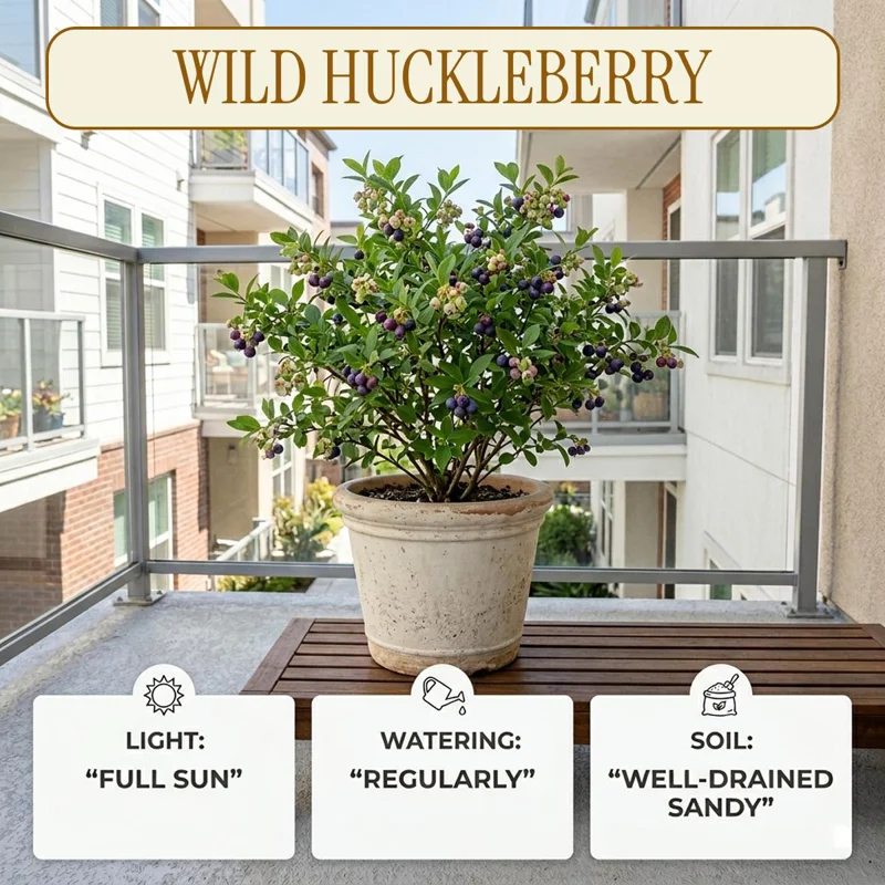 Wild Huckleberry Live Plant 2-4 Inch Tall in 1.5" Pot - Edible Berry Shrub Outdoor - Image 2