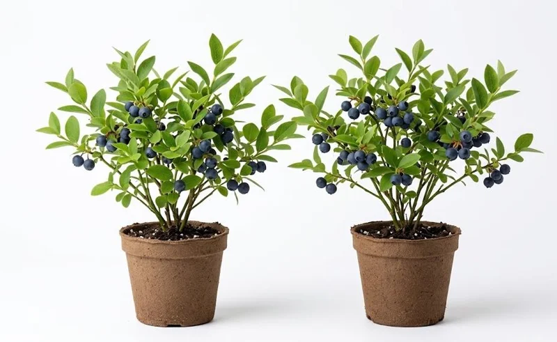 Wild Huckleberry Live Plant Set of 2, 2-4 Inch Tall, Hardy Native Berry Shrubs in 1.5" Pots for Outdoor - Image 1