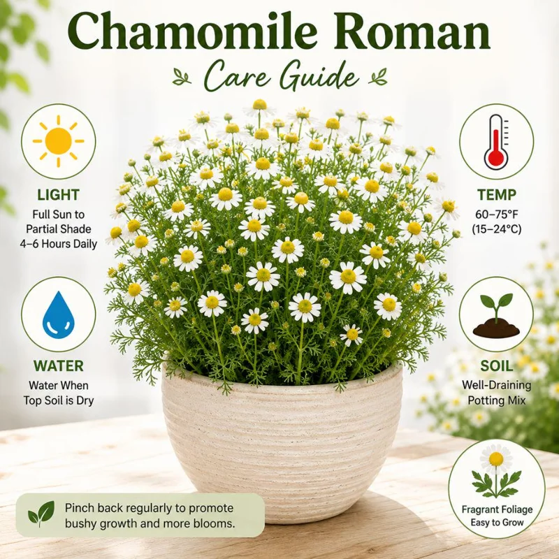 White Chamomile Live Plant Plug - Fragrant Herb Garden Plant, Beginner Friendly - Image 2